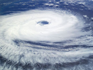 Imagem do furacão Catarina vista por satélite - Nasa