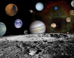Montagem do Sistema Solar. Fonte: Nasa